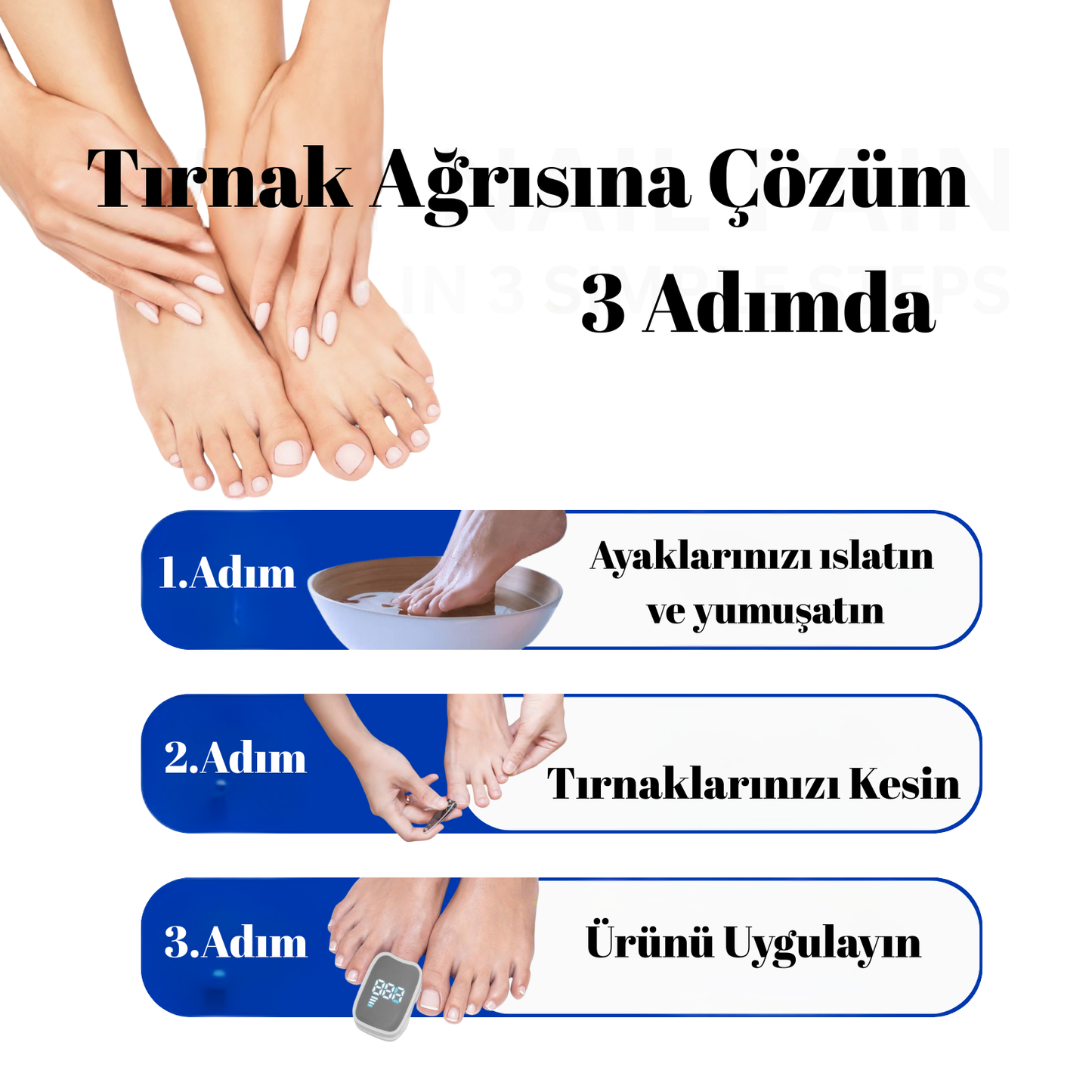 Clarvia™ Evde Tırnak Mantarı Lazer Cihazı