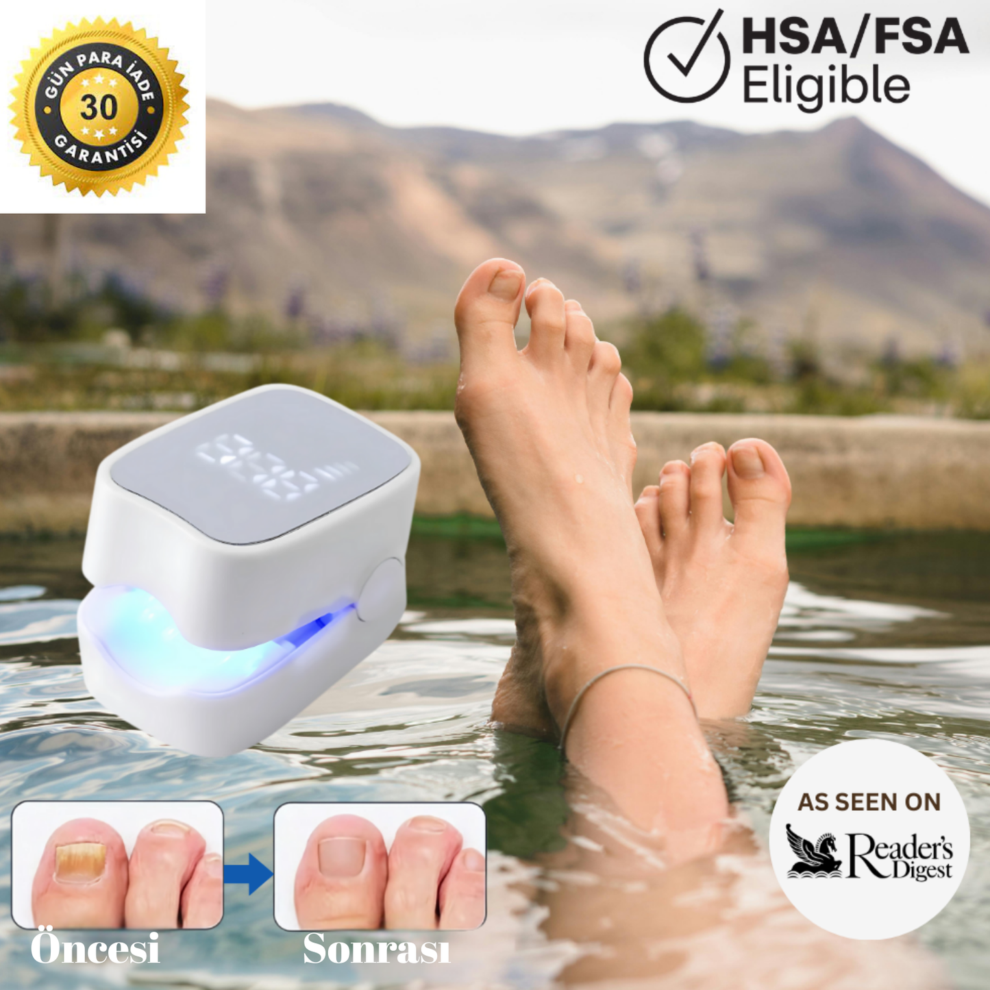 Clarvia™ Evde Tırnak Mantarı Lazer Cihazı